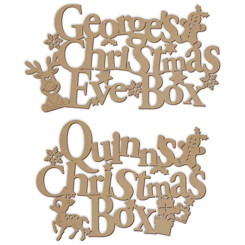 Funky font Christmas Box toppers