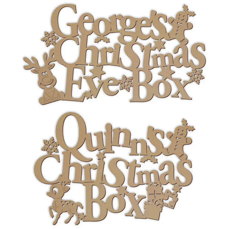 Funky font Christmas Box toppers