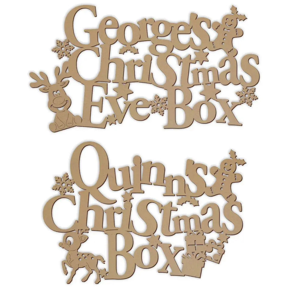 Funky font Christmas Box toppers