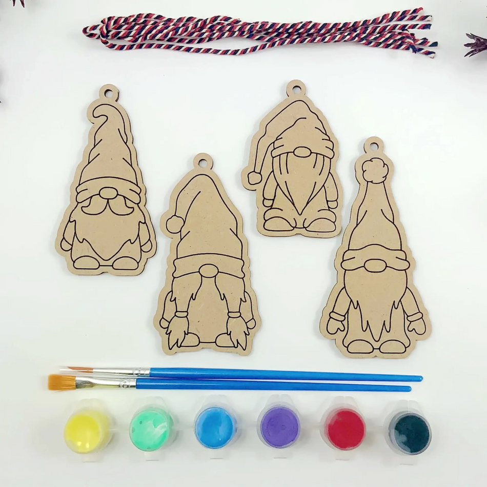 Christmas Gnome Decorations Painting Craft Kit