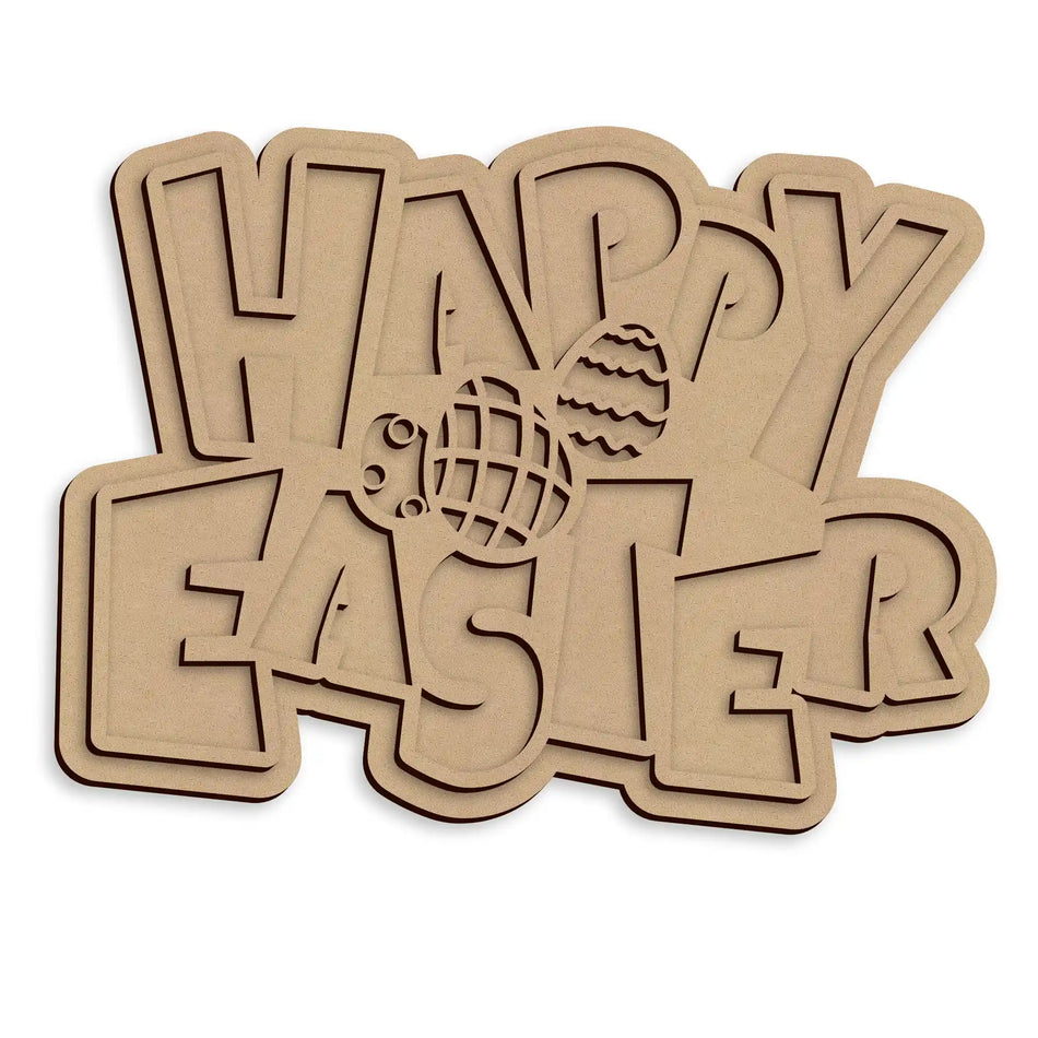 Happy Easter Layered Plaque