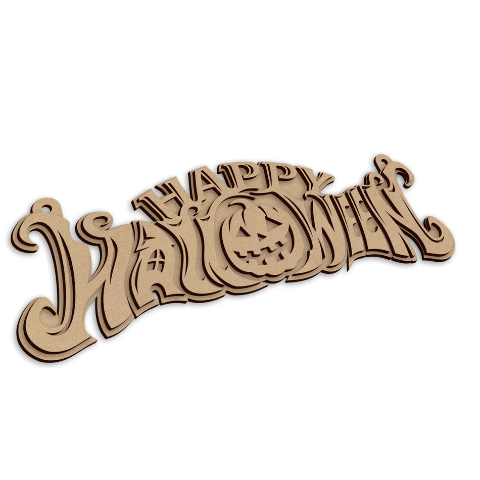Happy Halloween Pumpkin Sign