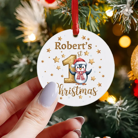 Personalised Baby's First Milestone Tree Ornament