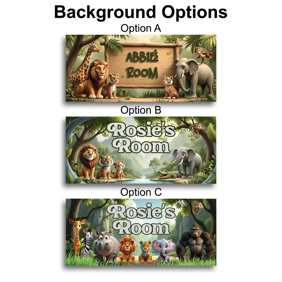 Personalised Jungle Name Sign