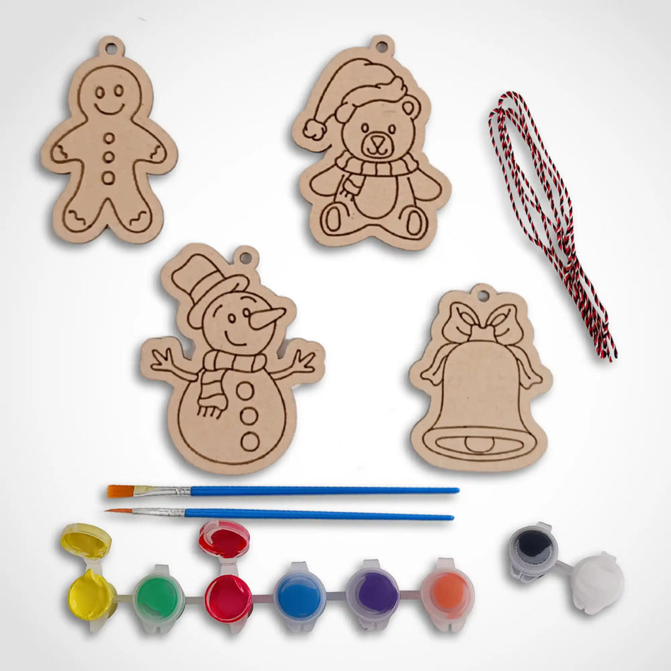 Kids Christmas Painting Craft Kit - Create Seasonal Garland