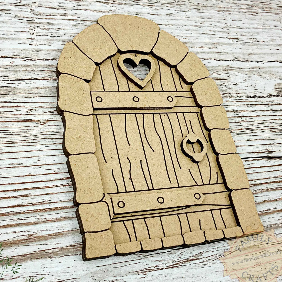 Layered Fairy Door Craft Kit With Woodgrain