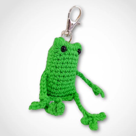 Crocheted Amigurumi Frog