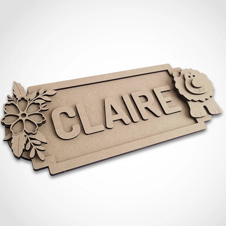 lion themed name sign