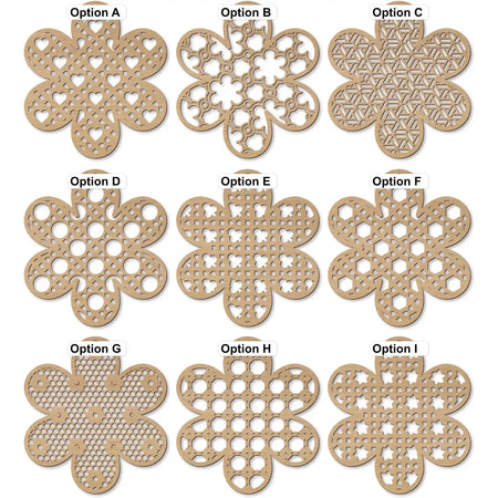 luxury rattan flower pattern options