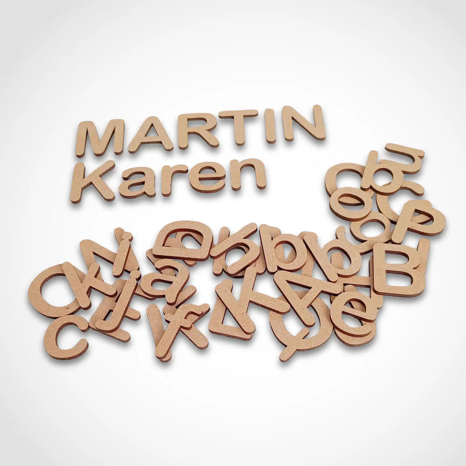 MDF Letters and Numbers - Wooden Alphabet Craft Blanks