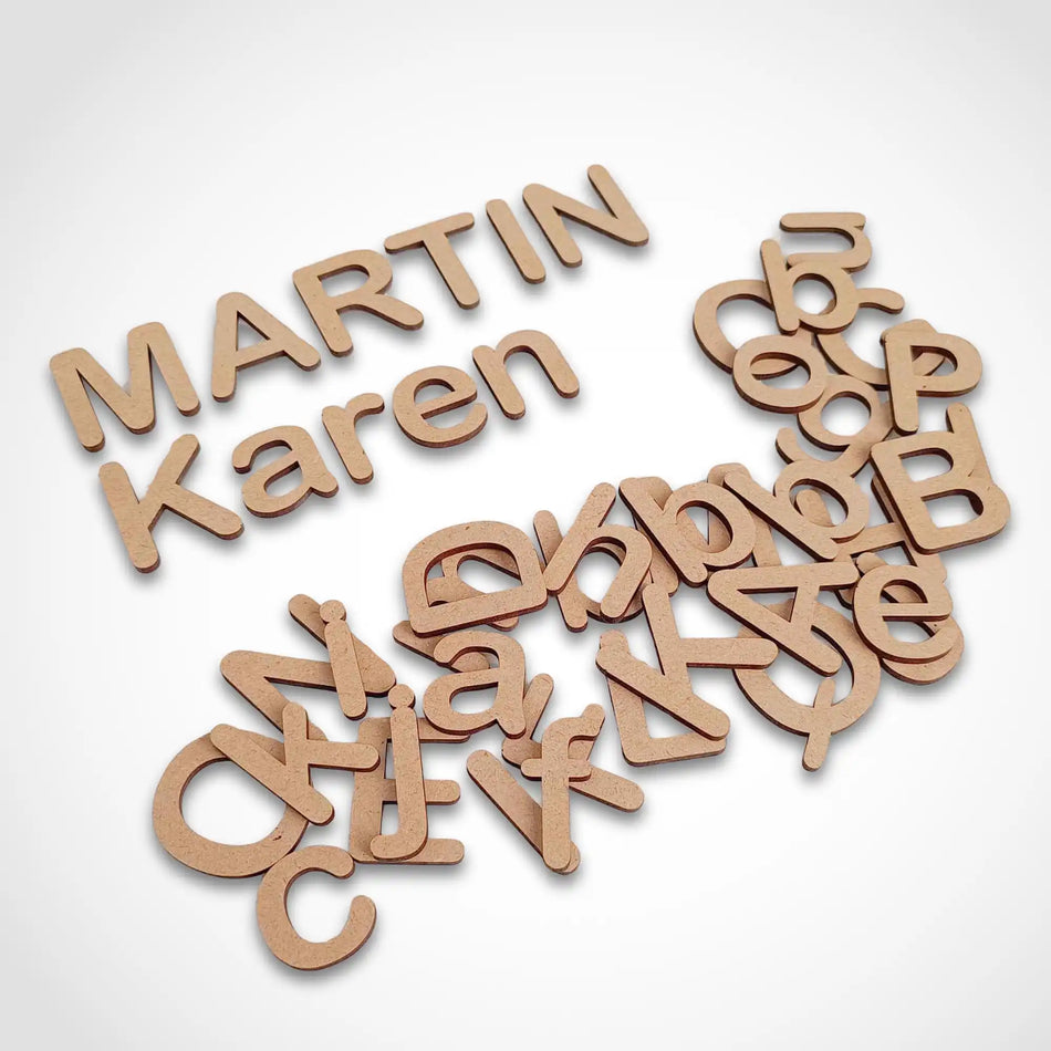 MDF Letters and Numbers - Wooden Alphabet Craft Blanks