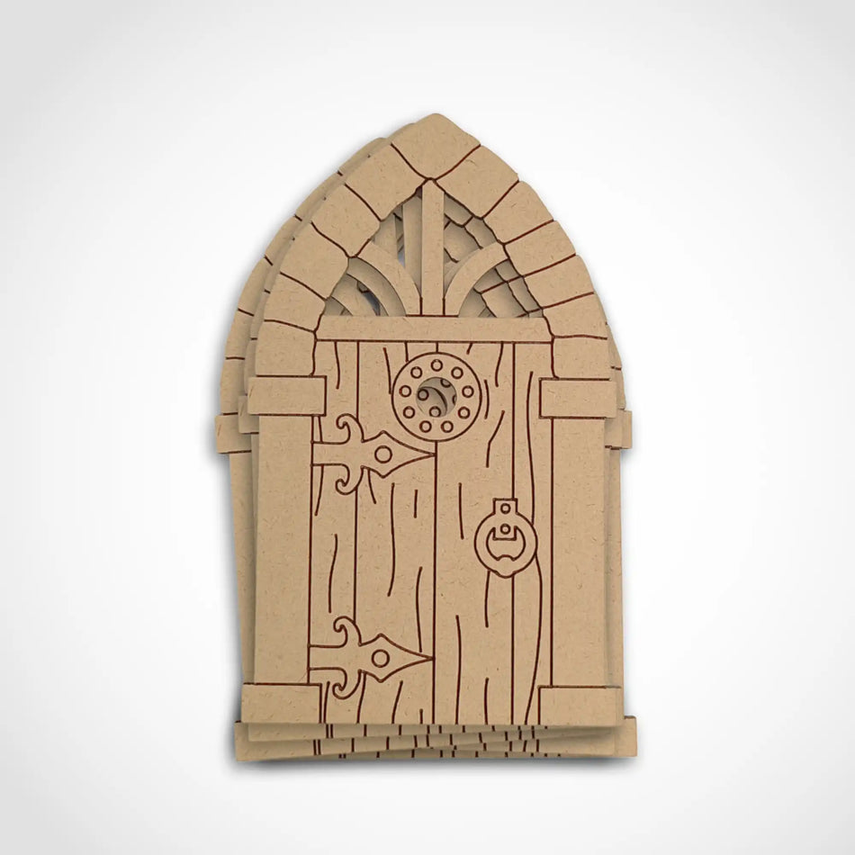 Medieval Fairy Door Bundle with Woodgrain