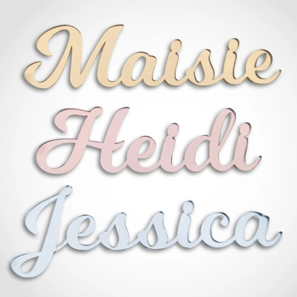 Mirror Acrylic Letters - Custom Wall Signs