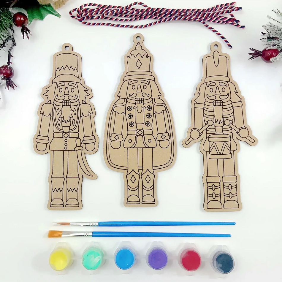 Christmas Nutcracker Soldiers Painting Craft Kit
