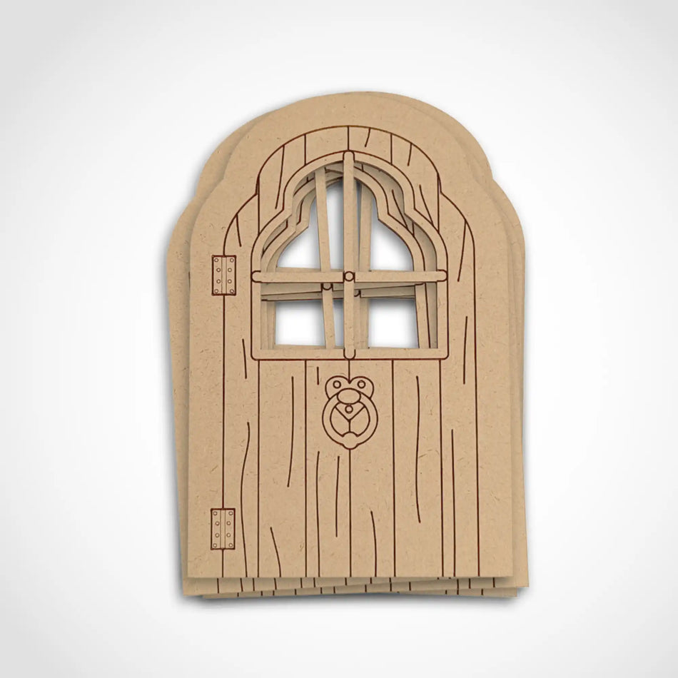Ornate Fairy Door Bundle with Woodgrain