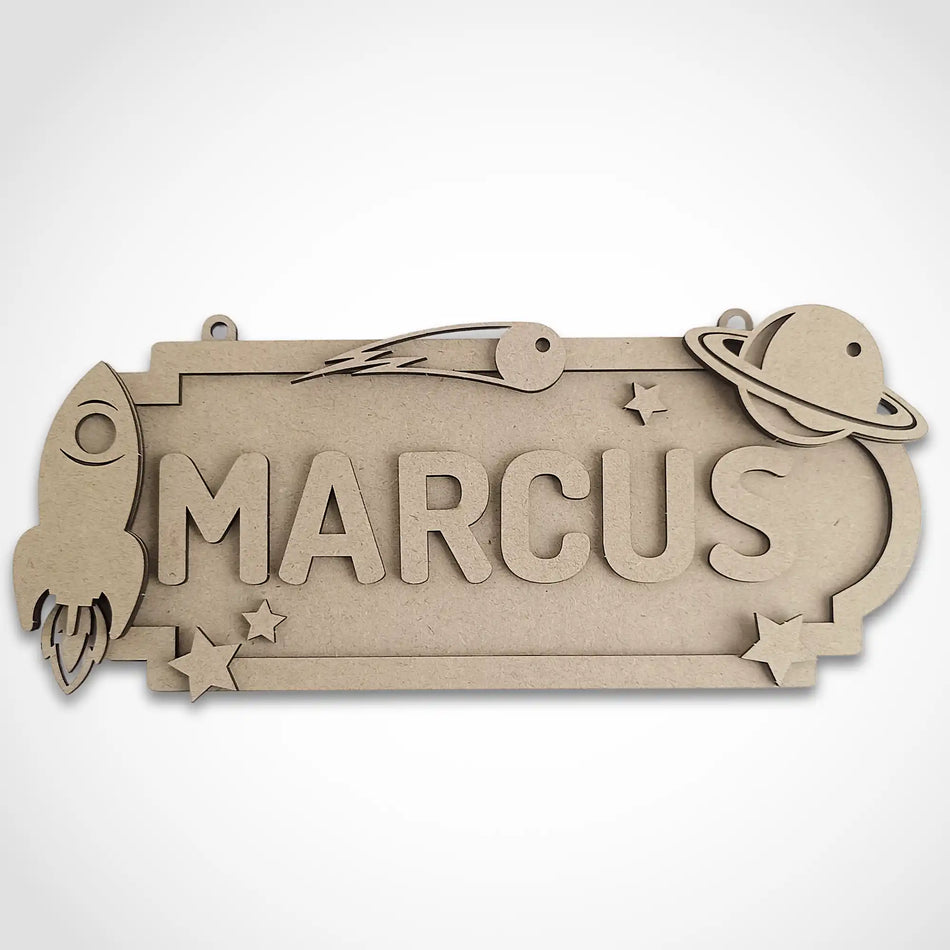 Personalised Space Themed Name Sign