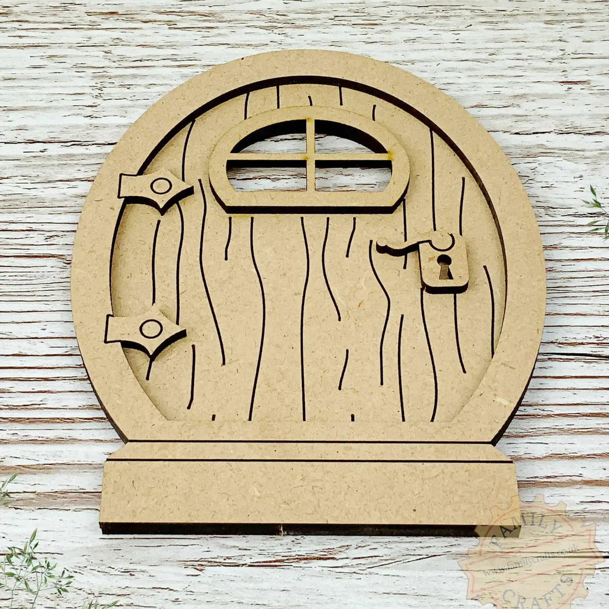 Oval Fairy Door Kit with Woodgrain