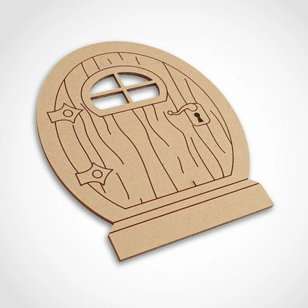 Oval Fairy Door with Woodgrain