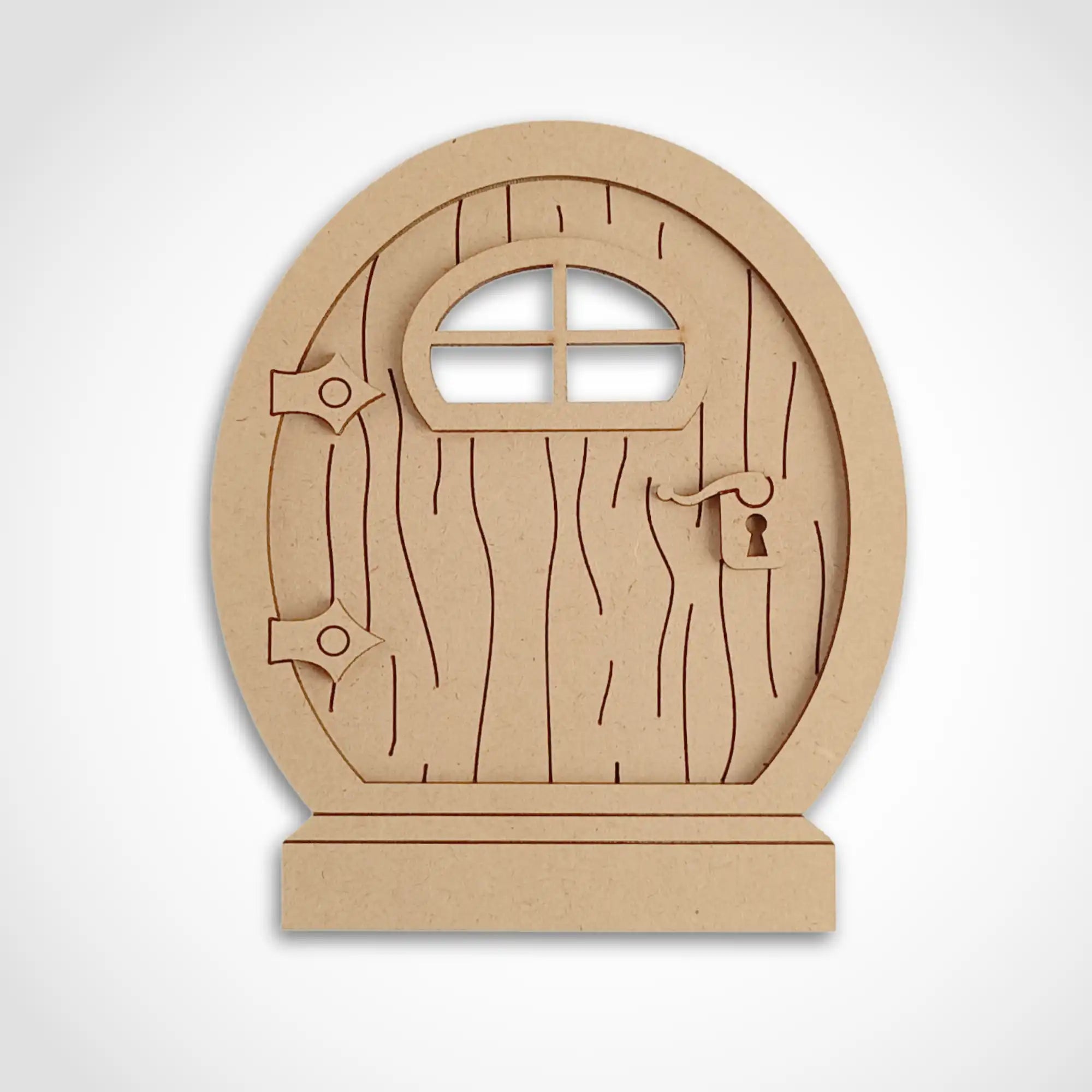 Oval Fairy Door Craft Kit with Woodgrain