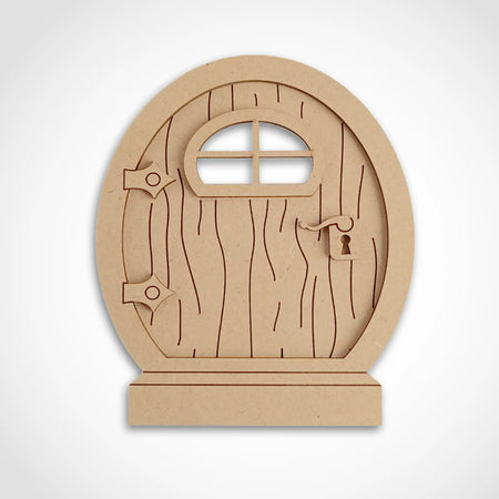 Oval Fairy Door Craft Kit with Woodgrain