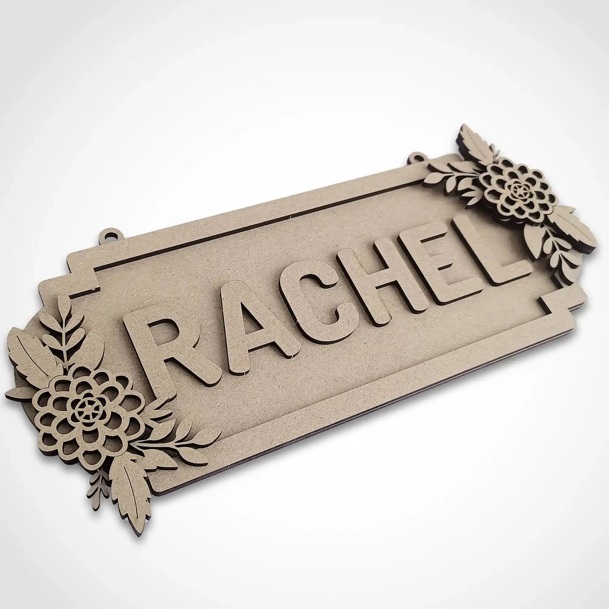 personalised dahlia door sign