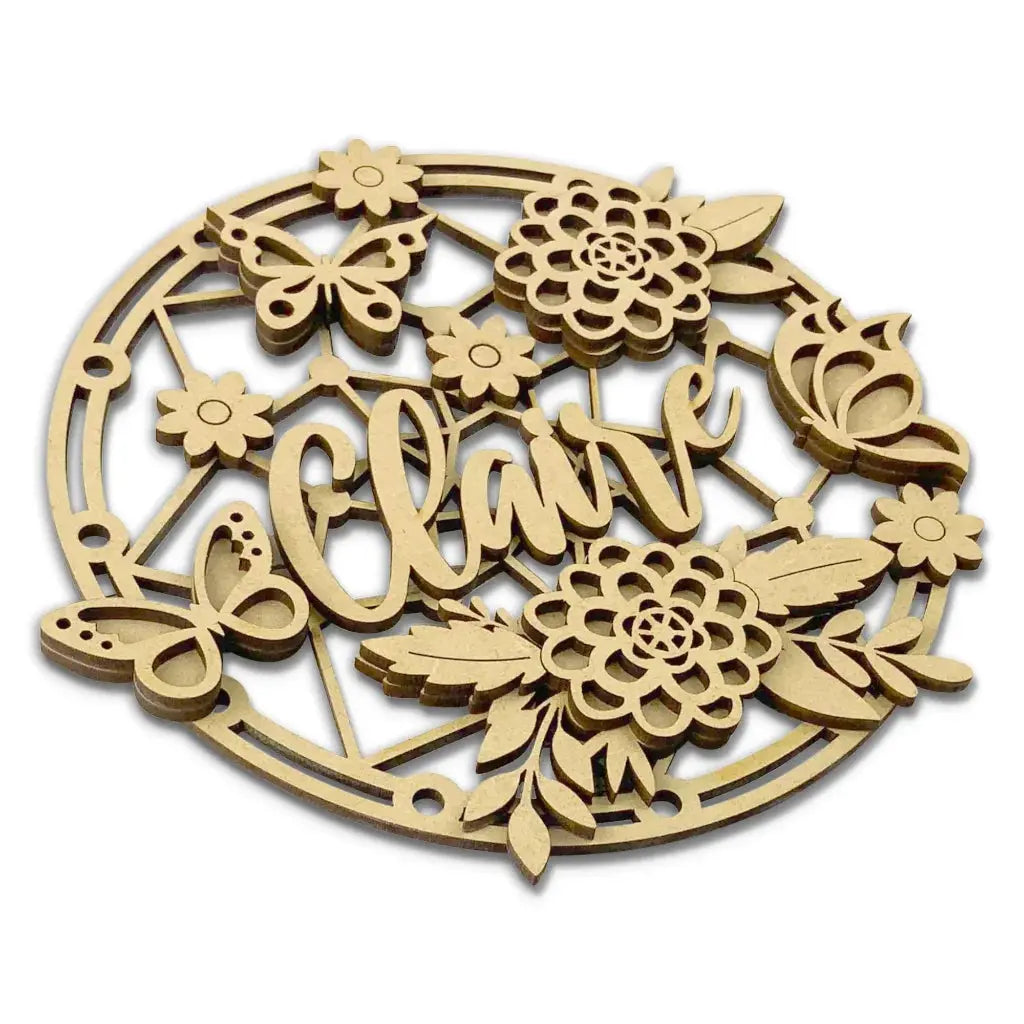 dreamcatcher wall art with flowers