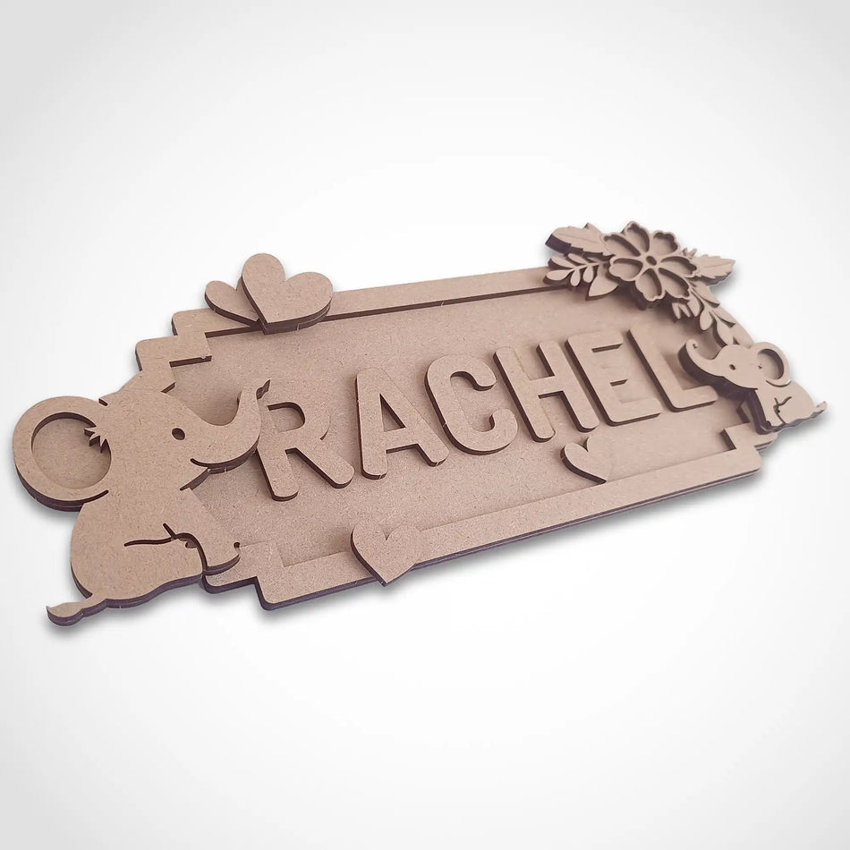 Personalised Elephant Name Sign