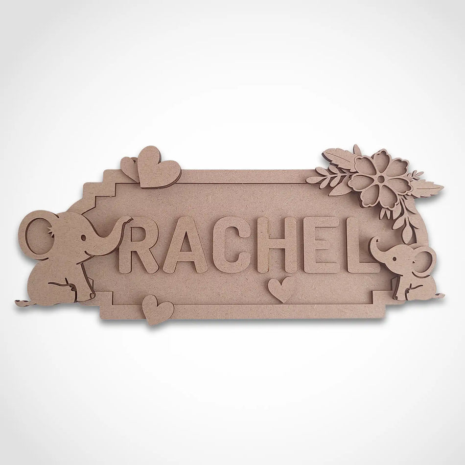 Personalised Elephant Name Sign