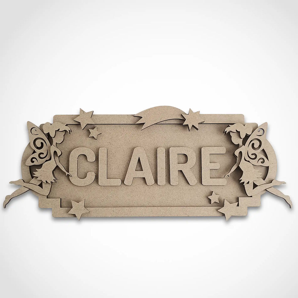 Personalised Fairy Themed Name Sign