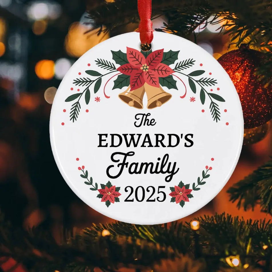 Personalised Our Family Name Bauble