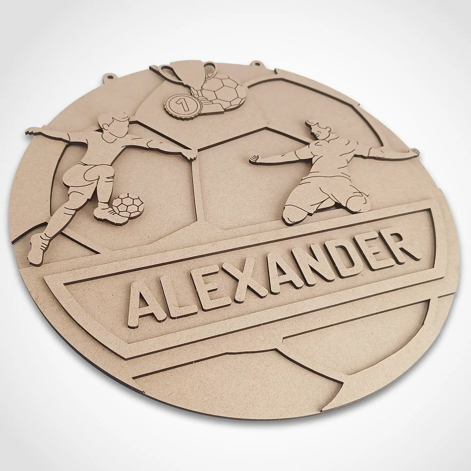 Personalised Football Shaped Name Sign