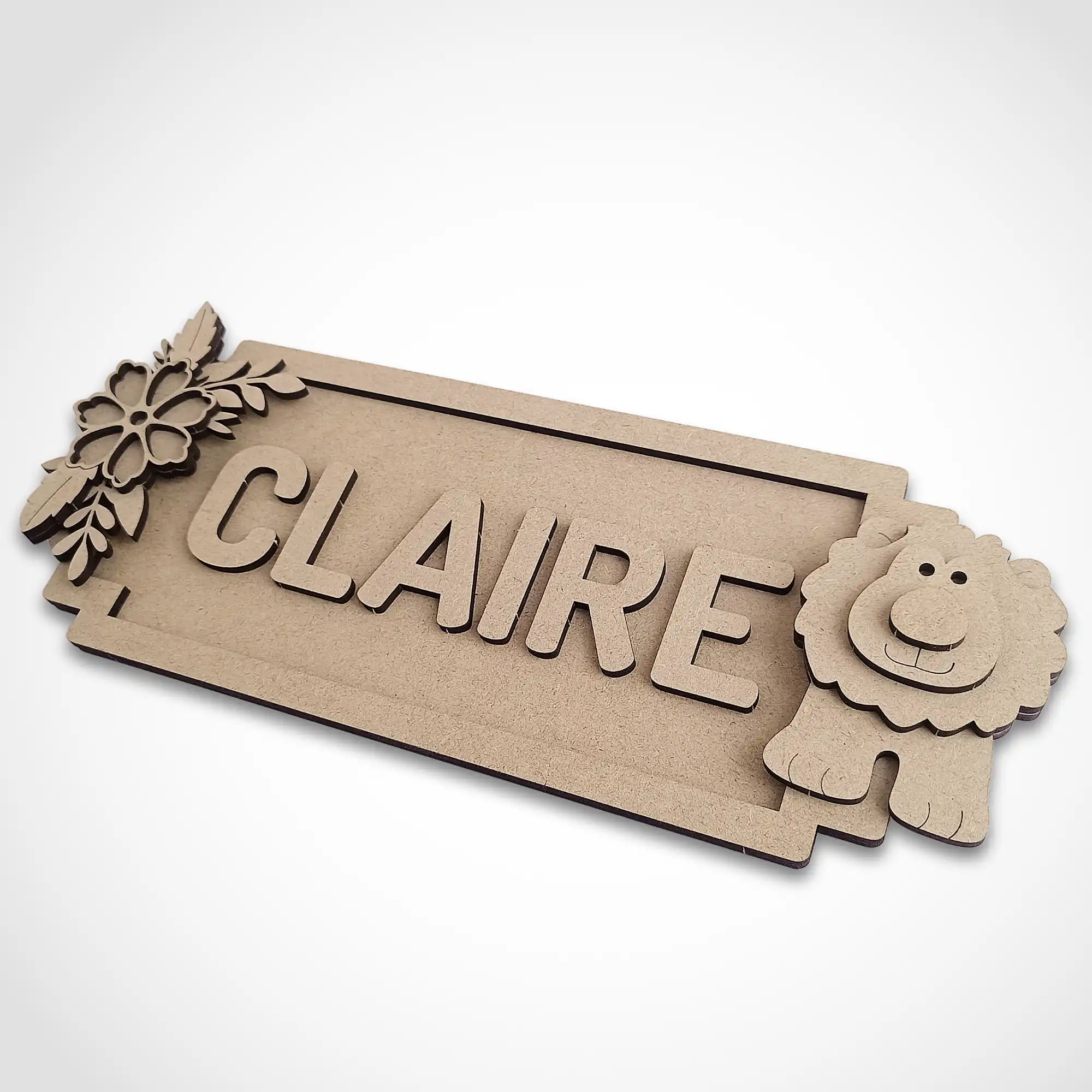 personalised lion name sign