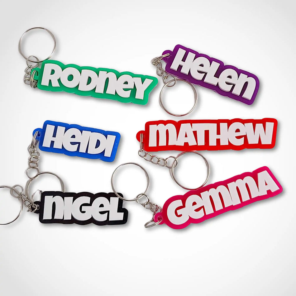 Personalised Acrylic Name Keyring
