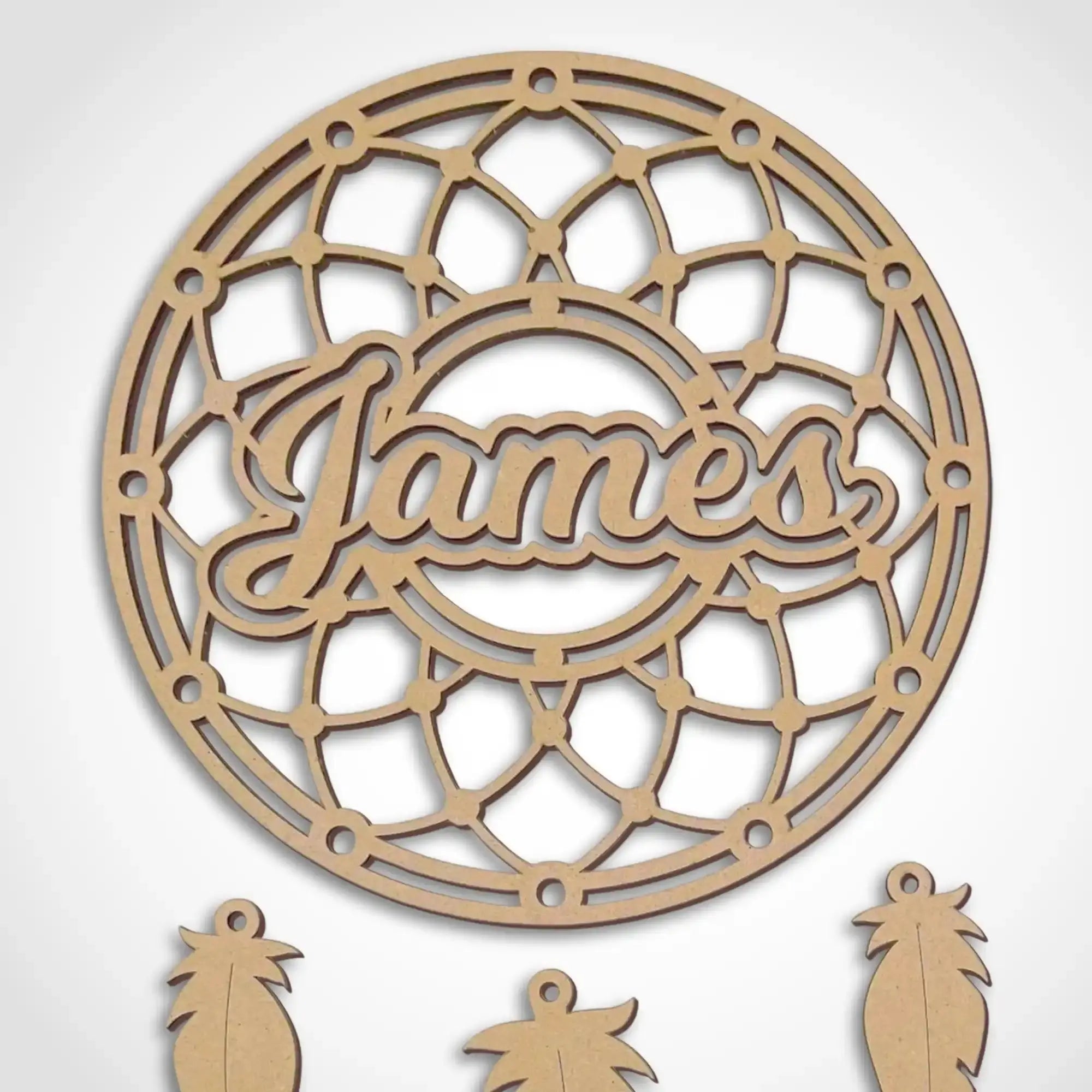 Wooden Dreamcatcher Kit with personalised name