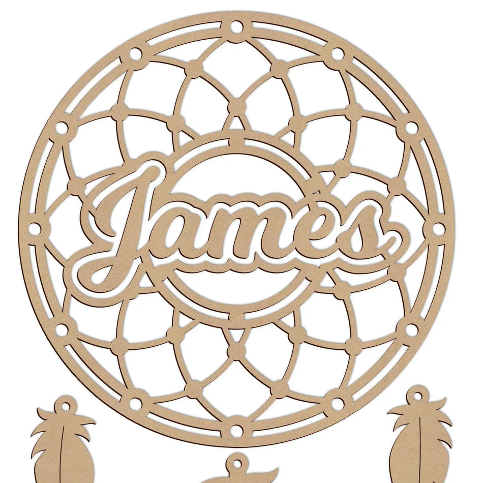 Wooden Dreamcatcher Kit with personalised name
