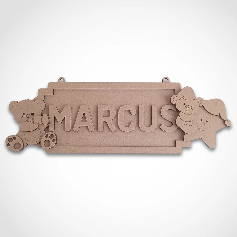 Personalised Baby Bear Name Sign