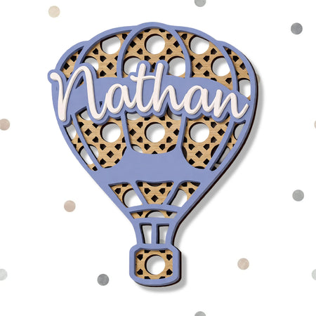hot air balloon name sign with custom name