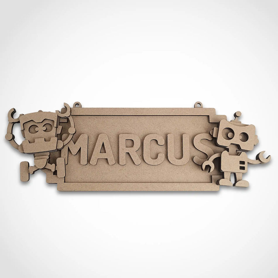 Personalised Robot Name Sign