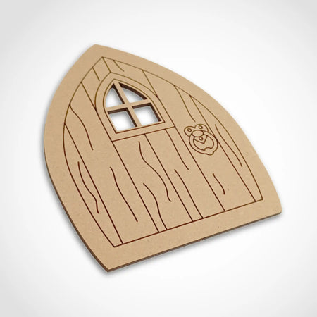 Pointed Fairy Door with Woodgrain
