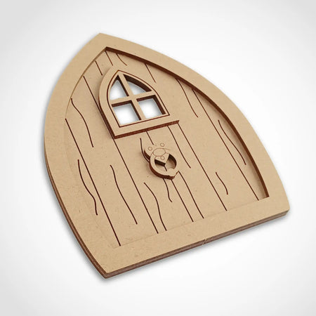 Pointed Layered Fairy Door Craft Kit with Woodgrain