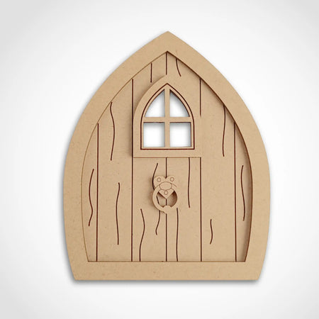 Pointed Fairy Door Craft Kit with Woodgrain