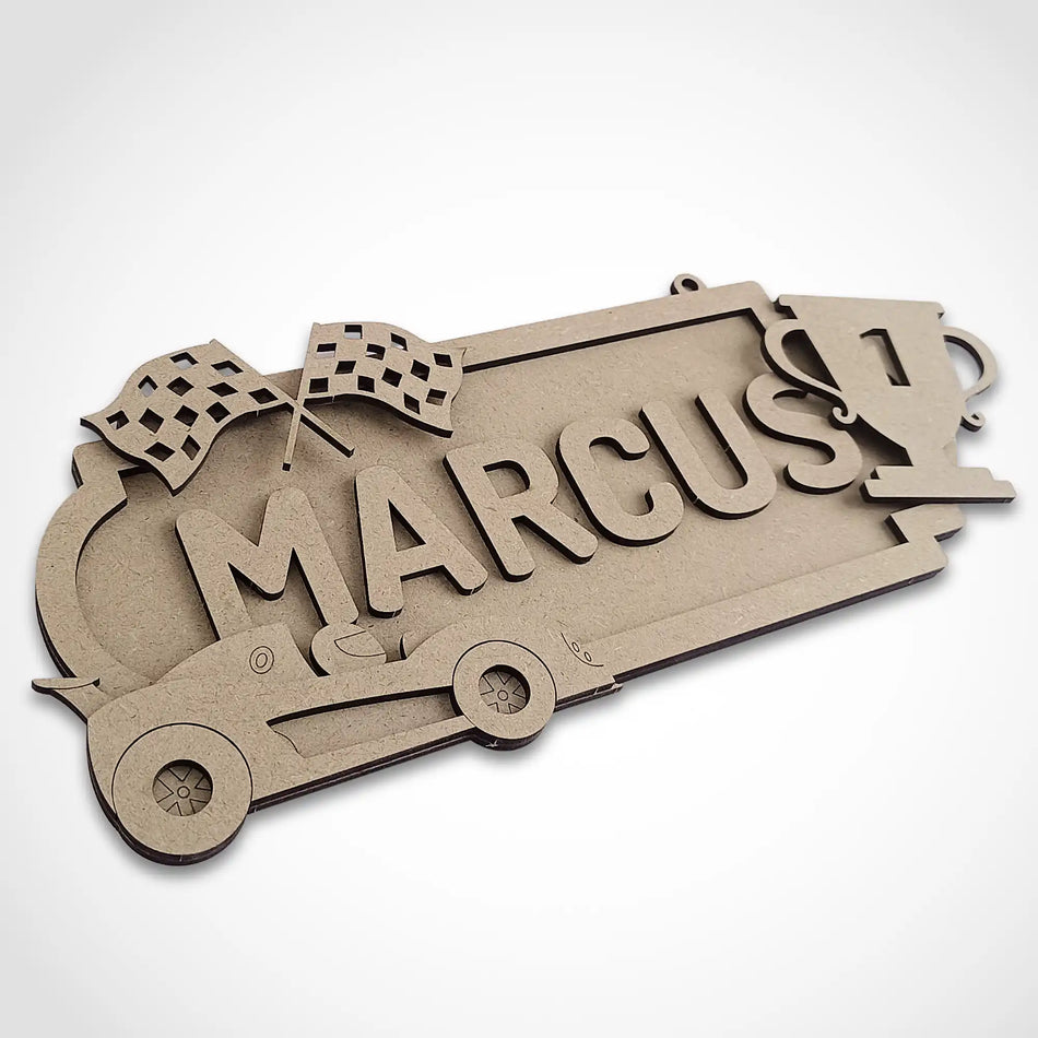 Personalised Racing Car Name Sign