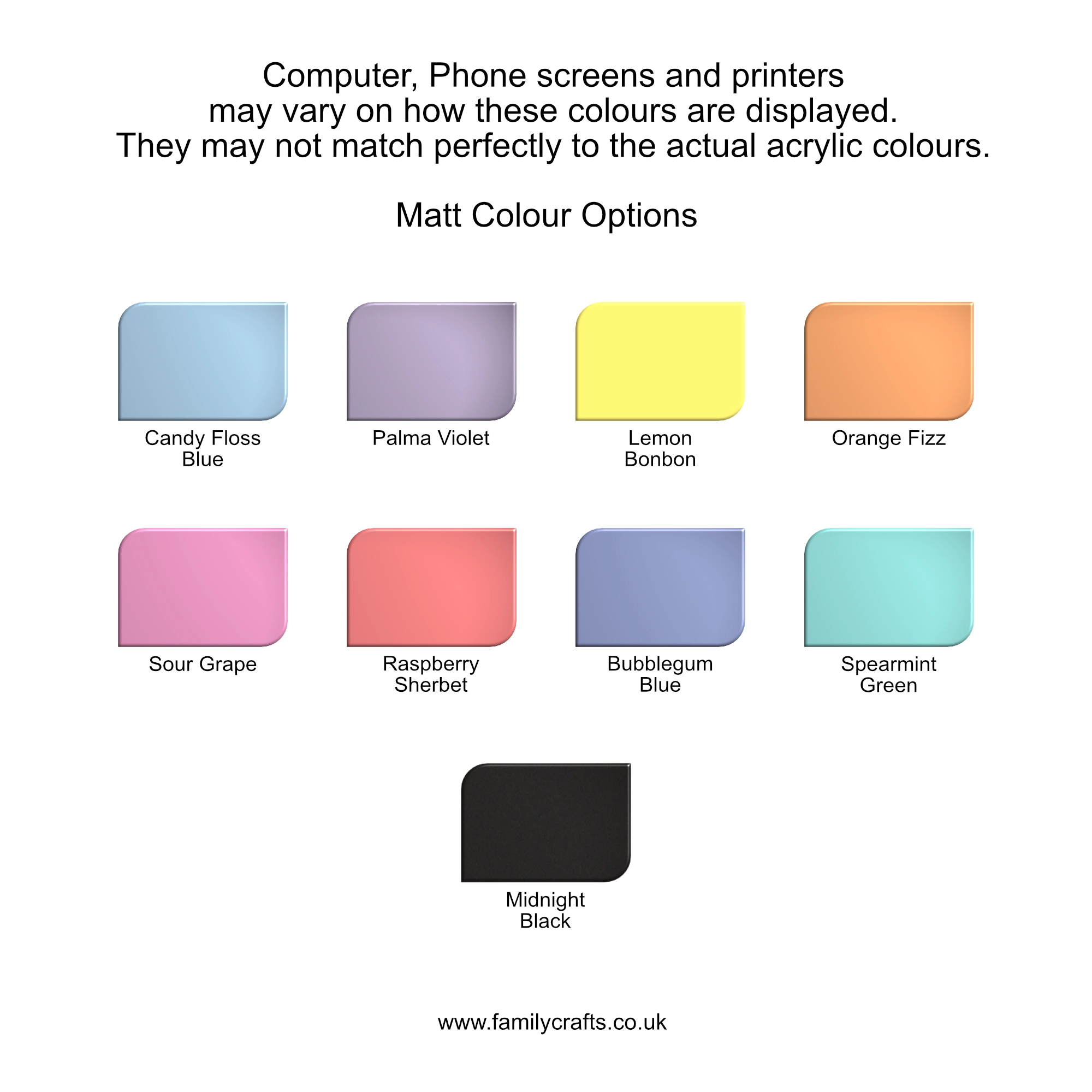 Rattan acrylic colour swatch