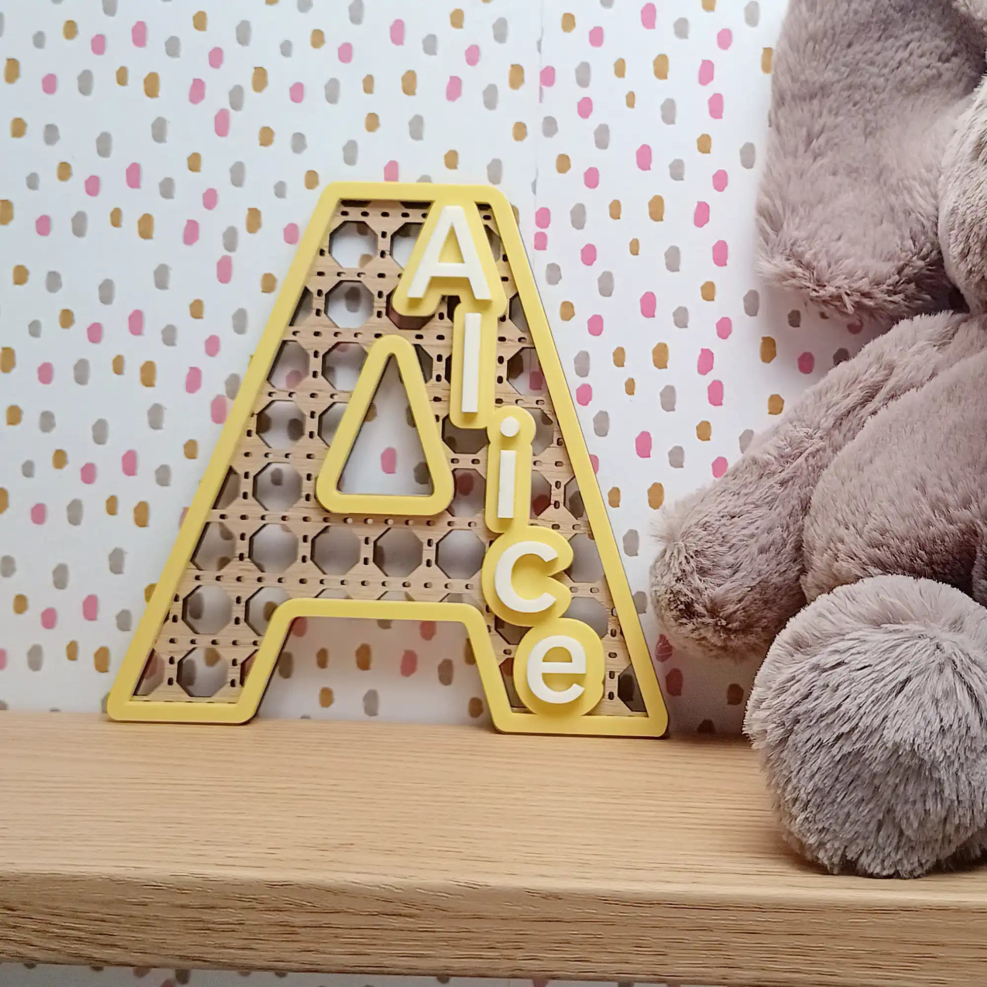 Personalised Rattan Letter Name Sign