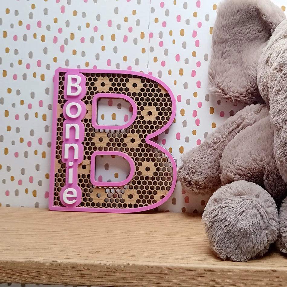 Custom Rattan Initial Nursery Decoration