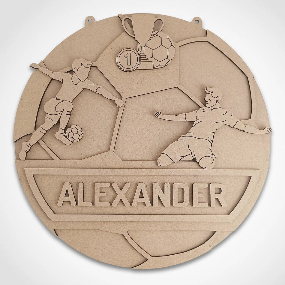 Personalised Football Shaped Name Sign