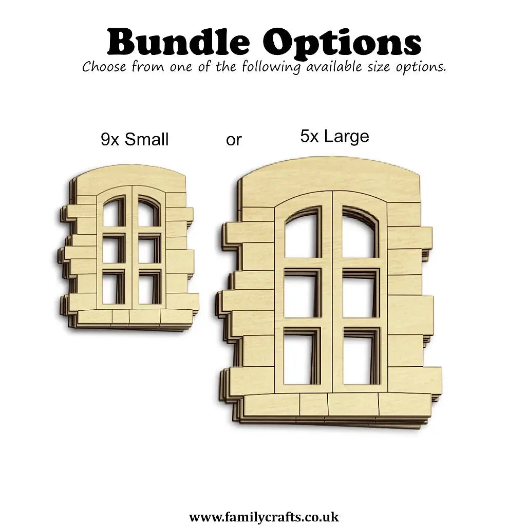tudor stone effect fairy door window bundles