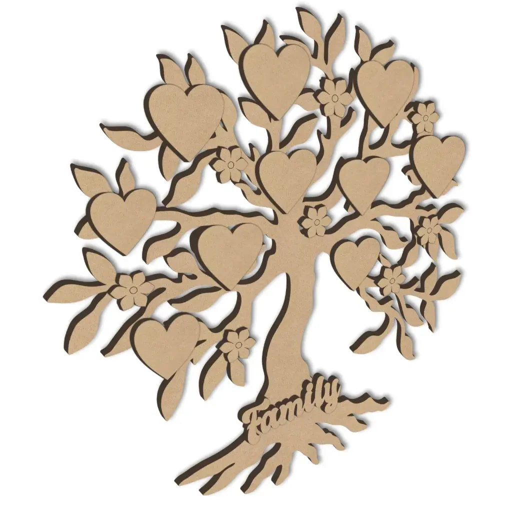 rustic family tree craft blank