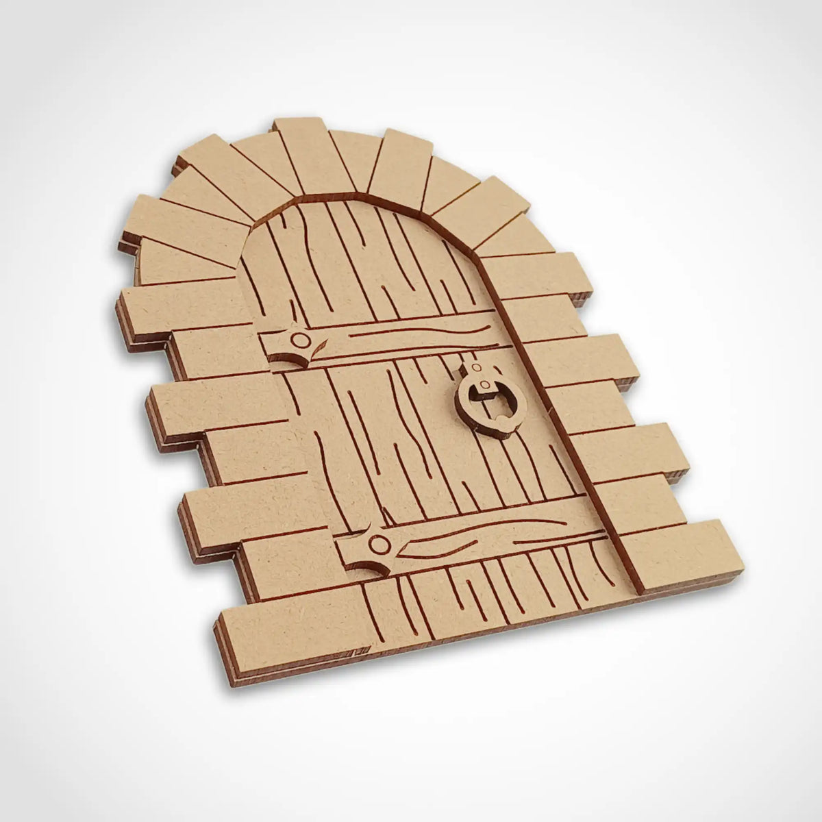 Medieval Layered Fairy Door Craft Kit with Woodgrain