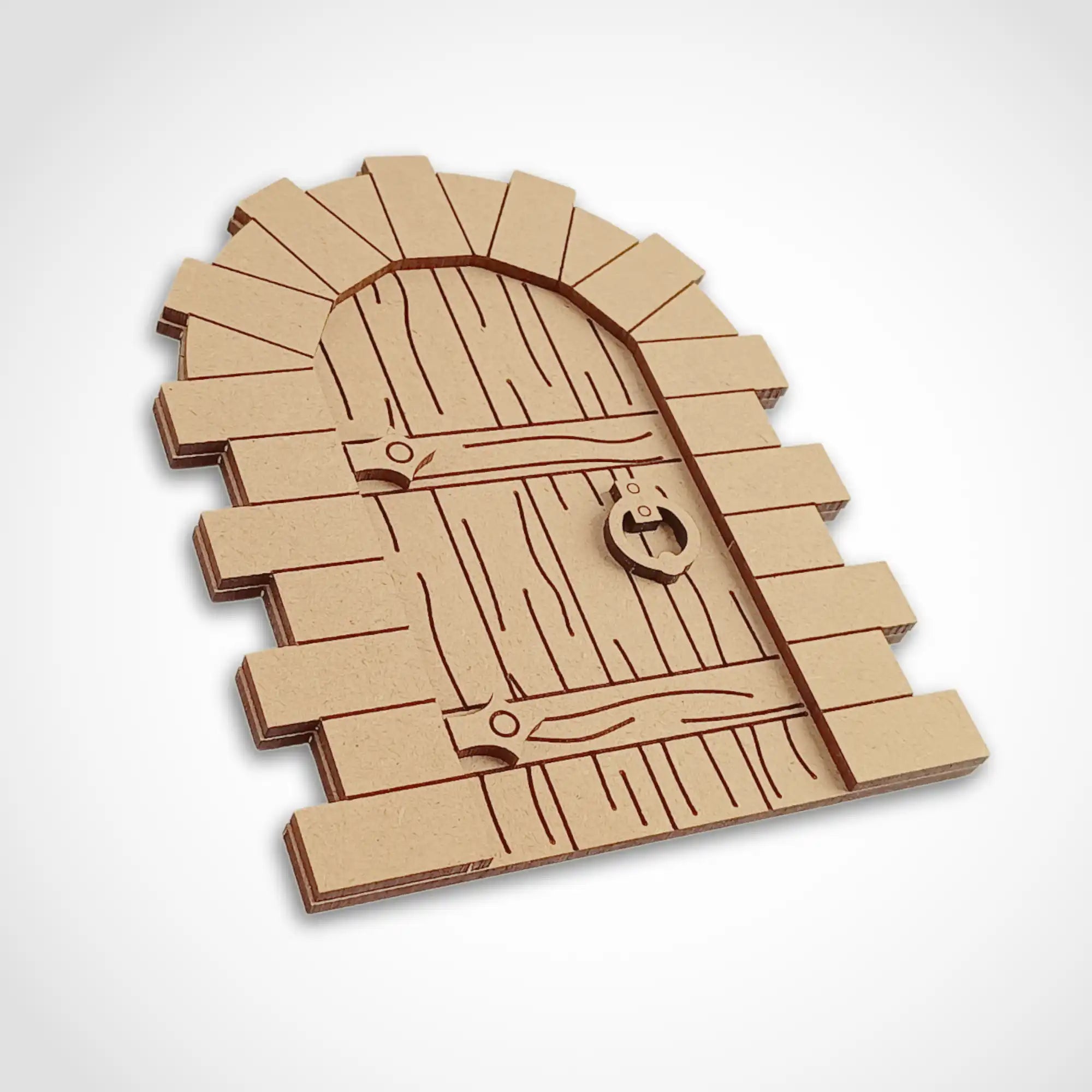 Medieval Layered Fairy Door Craft Kit with Woodgrain